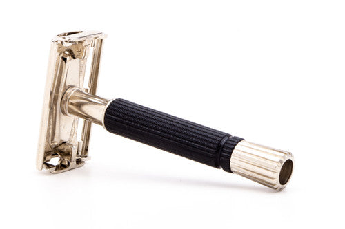 1973 T1 Gillette Black Handle Super Speed Safety Razor  | Nickel Revamp