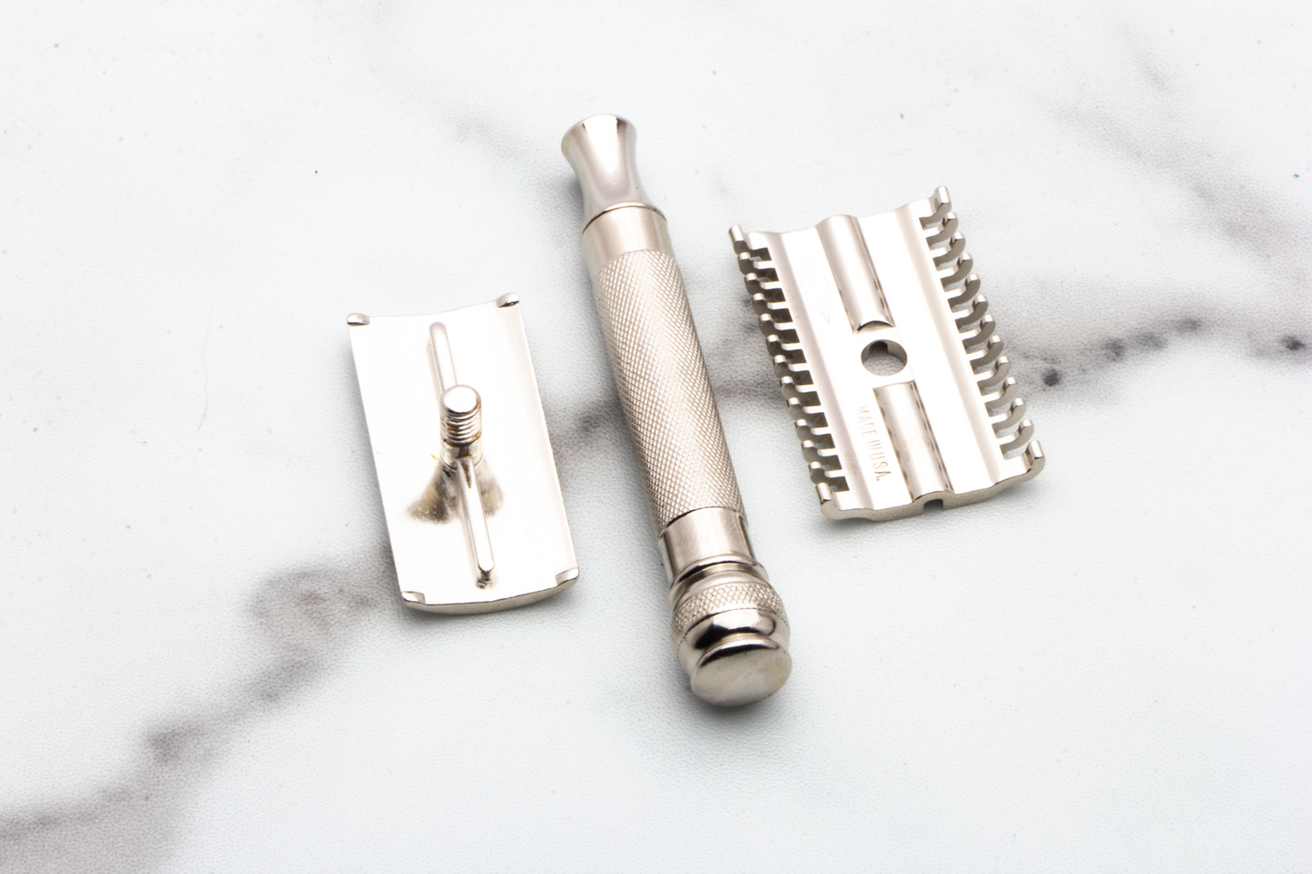 1930's Gillette NEW Long Comb Ball End Razor | Factory Nickel Revamp