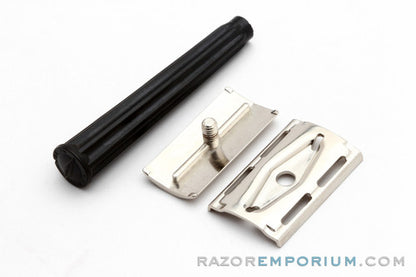 1940's Gillette Bakelite Handle Tech Double Edge Razor Factory Nickel Revamp