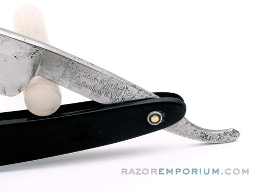 11/16" Geneva Cutlery Co. Hollow Ground Straight Razor w/ Original Scales