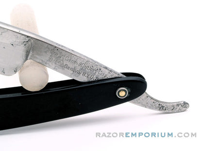 11/16" Geneva Cutlery Co. Hollow Ground Straight Razor w/ Original Scales