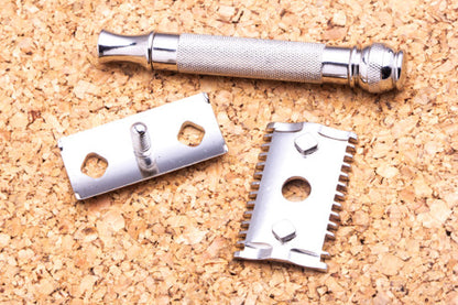 1930's Gillette Goodwill Double Edge Safety Razor with Case | Factory Nickel Revamp