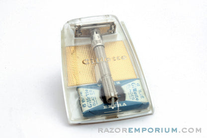 1961 Gillette Slim Adjustable Safety Razor Set G4
