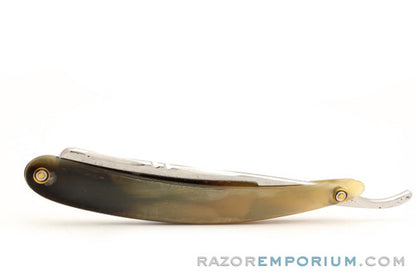 5/8" Shave Ready Straight Razor with Horn Scales "E"