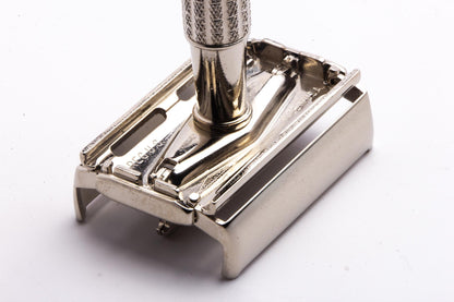 1956 B3 Gillette Flare Tip Super Speed Double Edge Safety Razor | Factory Nickel Revamp