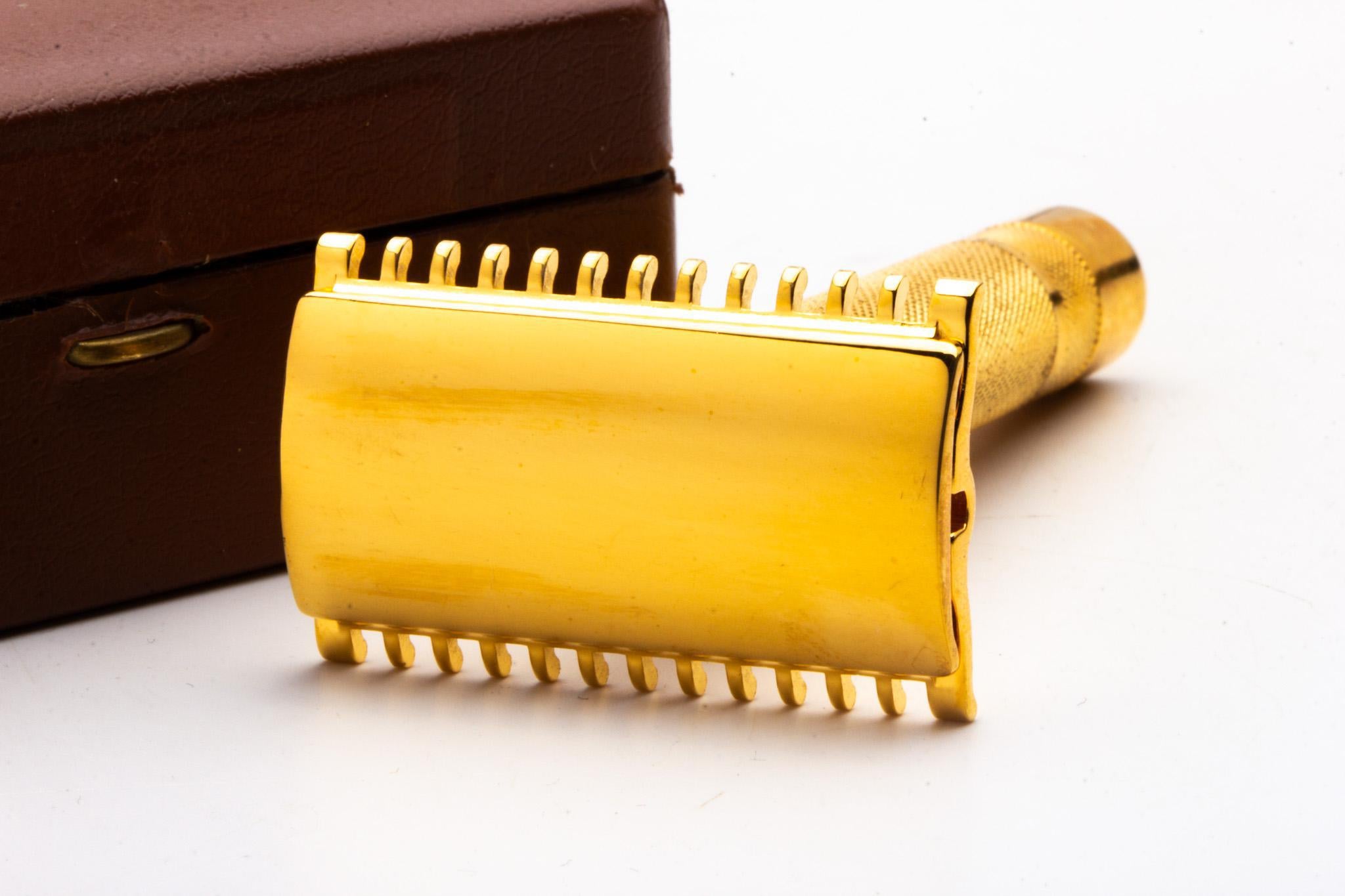 Camnom Razor 1935 Gillette Gold Open Comb NEW Common Bar Double Edge Safety Razor ...
