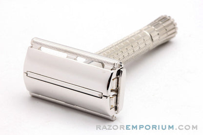 1956 Gillette  Flair Tip Super Speed Safety Razor Rhodium Revamp B3