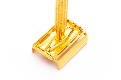 1980 A1 Gillette Flare Tip DE Safety Razor  | 24K Gold Revamp