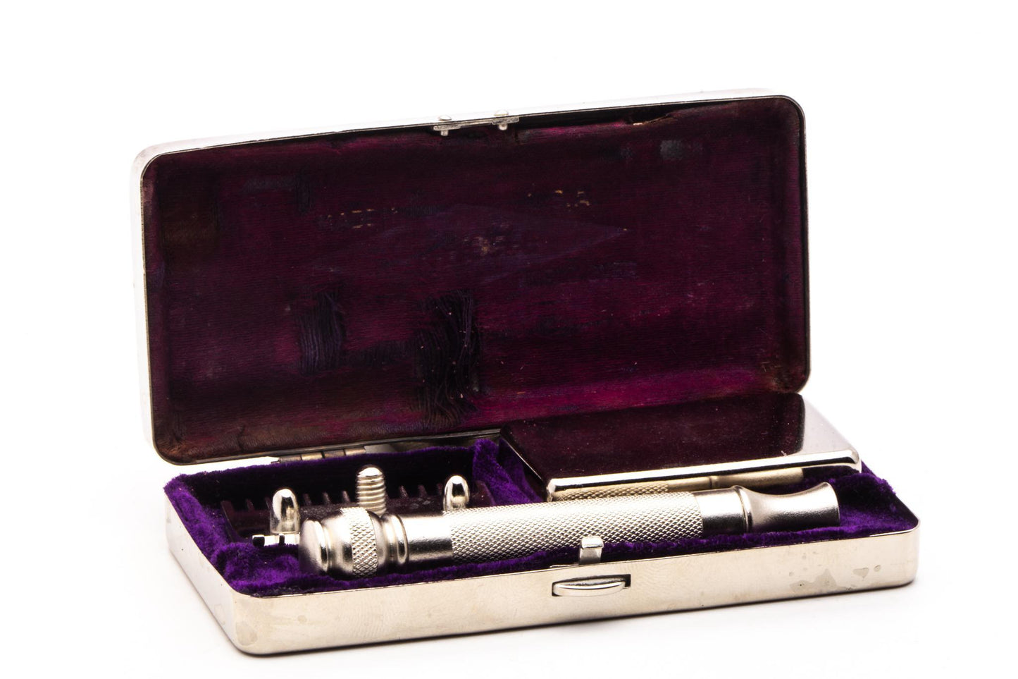 1920 Gillette Pocket Edition Old Type Ball End Double Edge Razor Set | Original Condition