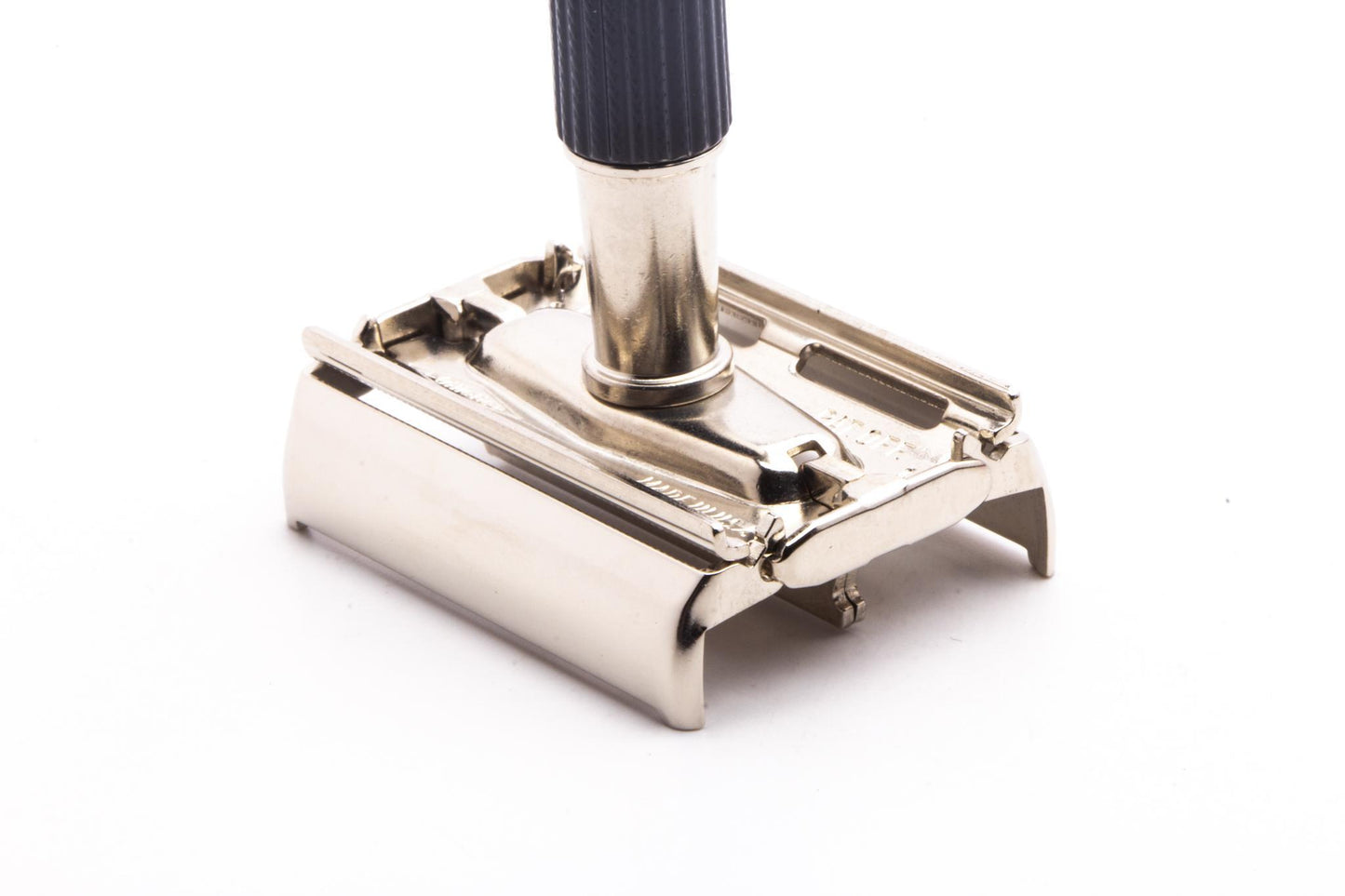 1972 S1 Gillette Black Handle Super Speed Safety Razor | Factory Nickel Revamp