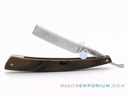 9/16" A.F. Bannister & Co. Straight Razor w/ Black Walnut Scales | Newark, New Jersey