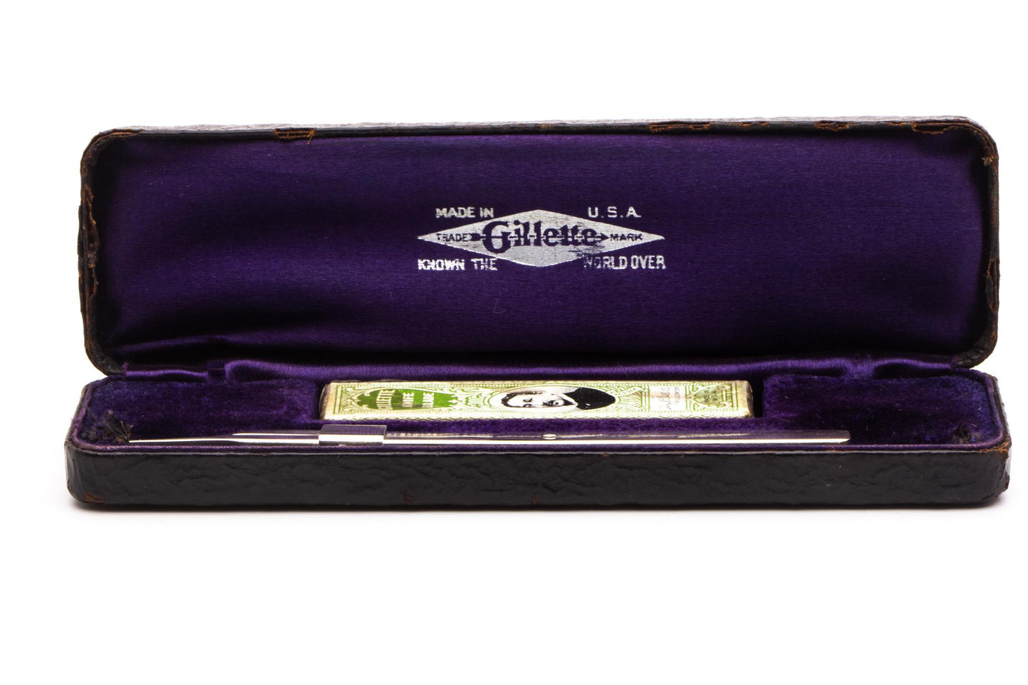 1920's Gillette Safety Razor Co. Office Knife with Leather Case & Blades | Original Condition