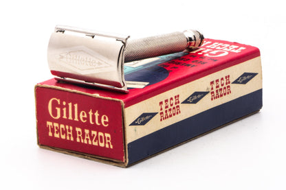 1956 B4 Gillette Ball End Tech DE Safety Razor | Original Condition