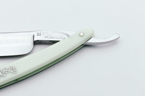 7/8" Filarmonica Doble Temple #14 Straight Razor w/ Pastel Green Scales | Spain