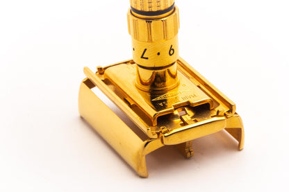 1958 D3 Gillette Executive Fatboy DE Safety Razor | 24K Gold Revamp
