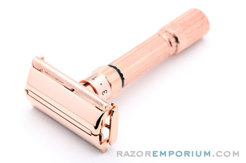 1959 Gillette E2 Fatboy Adjustable DE Rose Gold Revamp