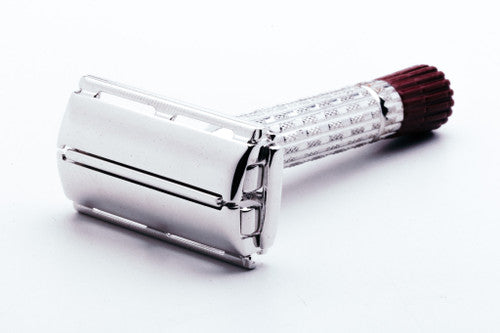 1959 E2 Gillette Heavy Red Tip Super Speed Double Edge Safety Razor | Rhodium Revamp