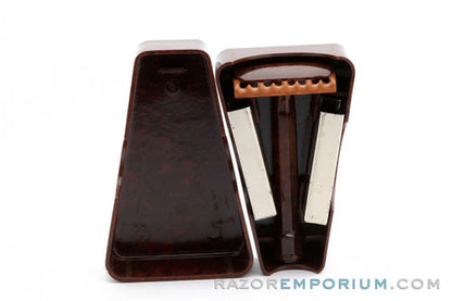 1940's Nola 442 Bakelite Double Edge Travel Safety Razor Set