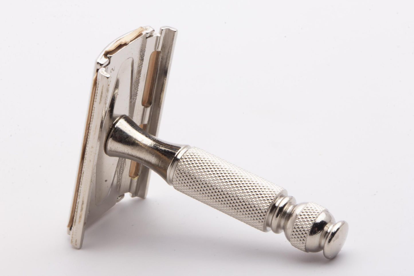 1964 J2 Gillette Ball End Tech Travel Safety Razor | Black Leather Case