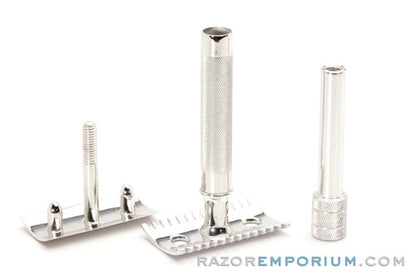 1911 Gillette Single Ring DE Safety Razor | Rhodium Revamp