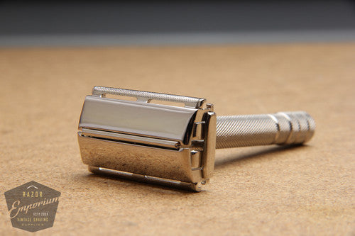 Gillette 1940's Notched Super Speed Safety Razor ~~ Nickel REVAMPED
