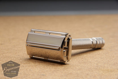 Gillette 1940's Notched Super Speed Safety Razor ~~ Nickel REVAMPED