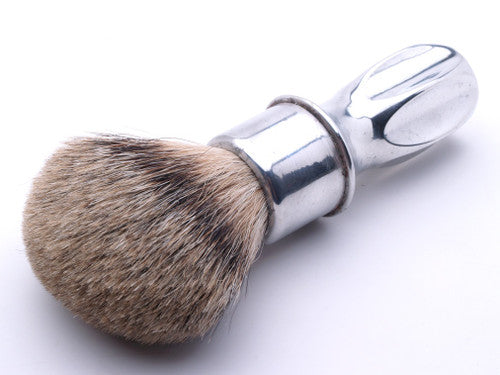 Rubberset Vintage Metal Shave Brush | Superfine Badger Revamp