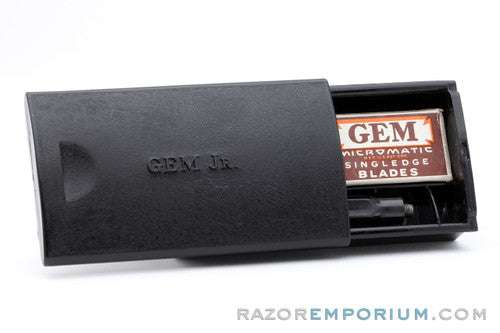 1940's Gem Junior Gold Single Edge Safety Razor Set - Mint
