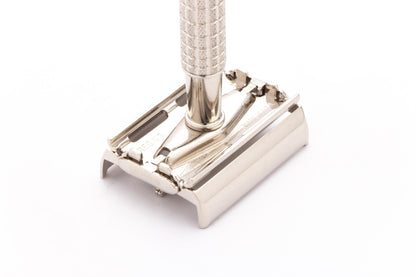 1964 J3 Gillette Flare Tip DE TTO Super Speed Safety Razor | Factory Nickel Revamp