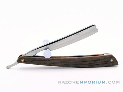 4/8''  Klas Tornblom Faux Frameback Straight Razor w/ Black Walnut Scales