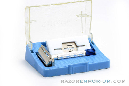 1958 Gillette Light  Blue Tip DE Super Speed with Case D2
