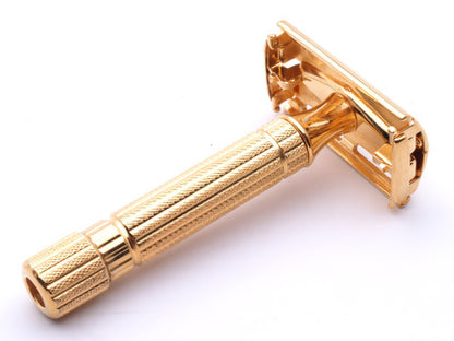1950's Gillette Diplomat Gold DE Safety Razor in Original Case | 24K Revamp