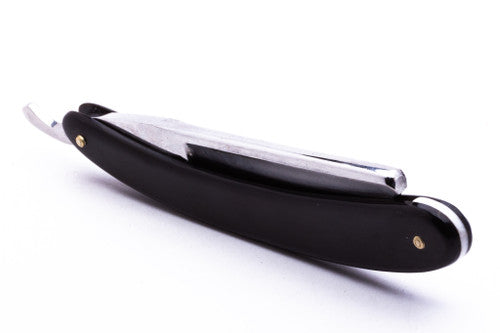 7/8" Ertan "Russian Bear" Carbon Straight Razor | Horn Scales