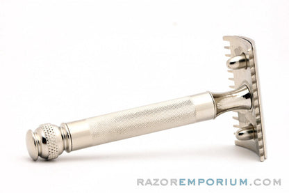 1909 Gillette Ball End Old Type Double Edge Safety Razor Factory Nickel Revamp