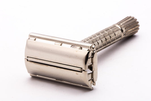 1965 K1 Gillette Flare Tip Super Speed Safety Razor Factory |Factory Nickel Revamp