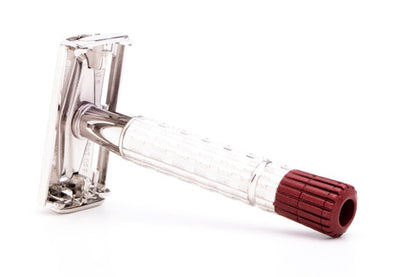 1956 B3 Gillette Red Tip Heavy  Super Speed Safety Razor  | Rhodium Revamp