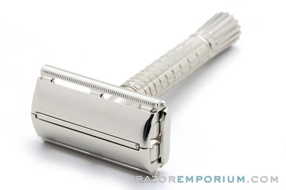 1960 Gillette Flair Tip Super Speed Safety Razor Factory Nickel Revamp F4