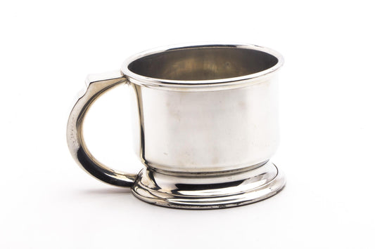 Pewter Handmade Steel Shaving Mug
