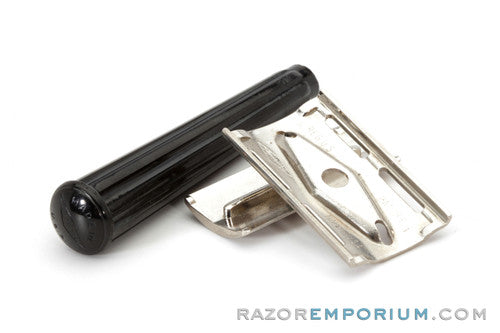 1952 Gillette X1 Post WWII Bakelite Handle Tech DE Razor