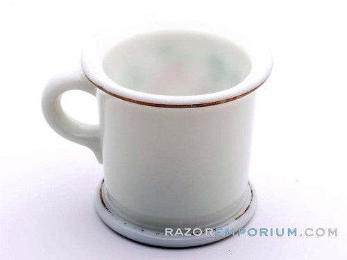 Pink Flower White Shave Mug