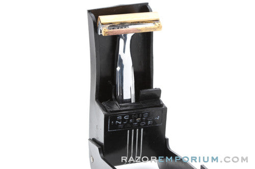 1940-41 Schick Type F New Improved Art Deco Injector Razor Set