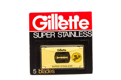 Gillette Super Stainless SPOLIER Double Edge Razor Blades | New Old Stock (NOS)