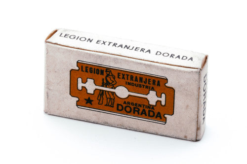 Legion Extranjera Dorada - DE Safety Razor Blades - NOS Gold Argentina