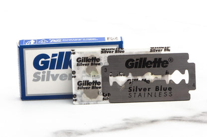 Gillette Silver Blue Double Edge (DE) Razor Blades