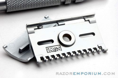 Ikon Open & Closed Comb Razor Head with OSS Handle Double Edge Safety Razor
