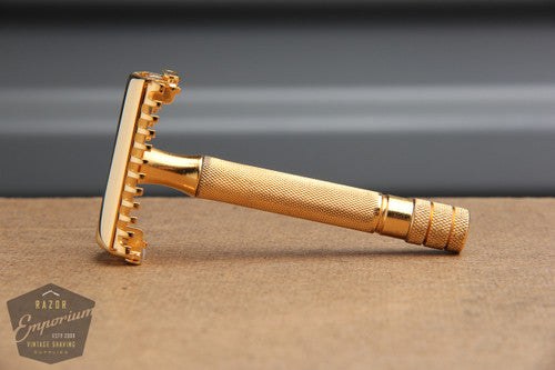 Gillette 1930's Sheraton TTO Safety Razor * REVAMPED - 24K Gold