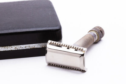 1940's Pomco Diagonal Slant & Straight DE Safety Razor