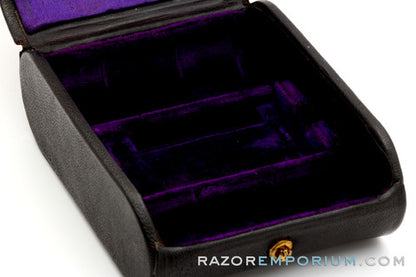 1920's Gillette New Improved Traveler Case Only in Black Leather