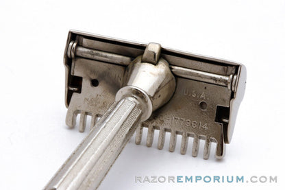 1930s Gem Micromatic TTO Single Edge Safety Razor Factory Nickel Revamp