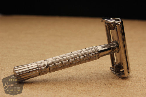 Gillette 1954 Z3 Flair Tip Super Speed Safety Razor * Nickel REVAMPED